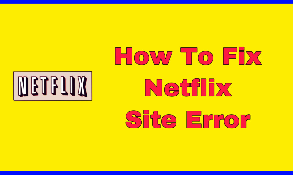 Fix Netflix Site Error